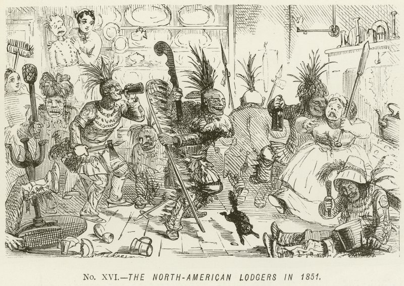 Lokatorzy z Ameryki Północnej w 1851 r. autorstwa John Leech