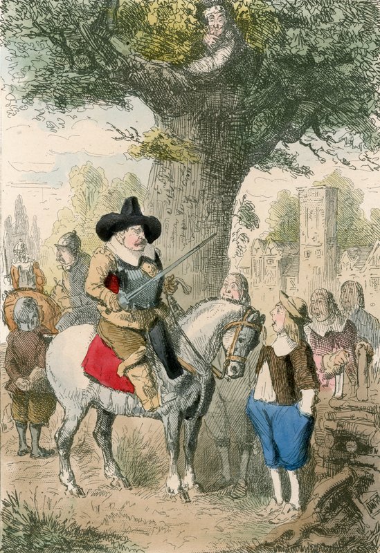 Royal Oak, rodzina Penderellów nie ma pojęcia, gdzie jest Karol!!! autorstwa John Leech