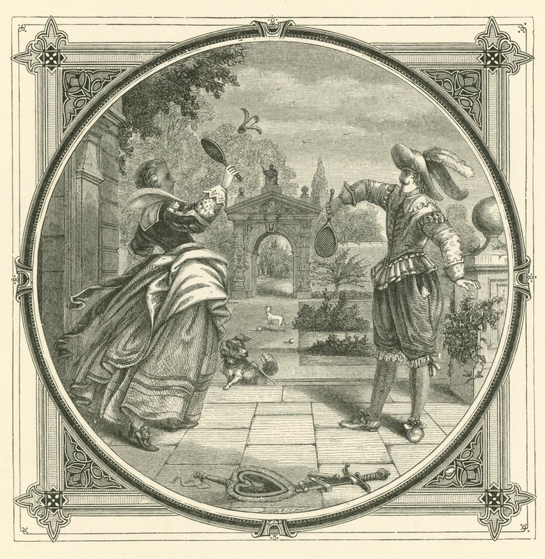 Miłość, jak piłka, wymaga odrzucenia (grawerowanie) autorstwa John Leighton