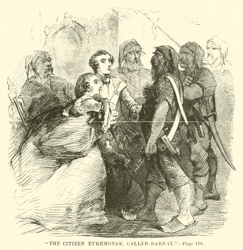Ilustracja do Opowieści o dwóch miastach autorstwa Charlesa Dickensa autorstwa John McLenan