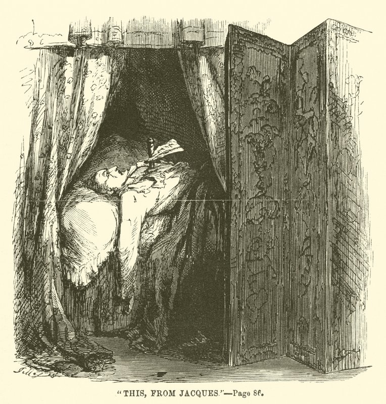 Ilustracja do Opowieści o dwóch miastach autorstwa Charlesa Dickensa autorstwa John McLenan