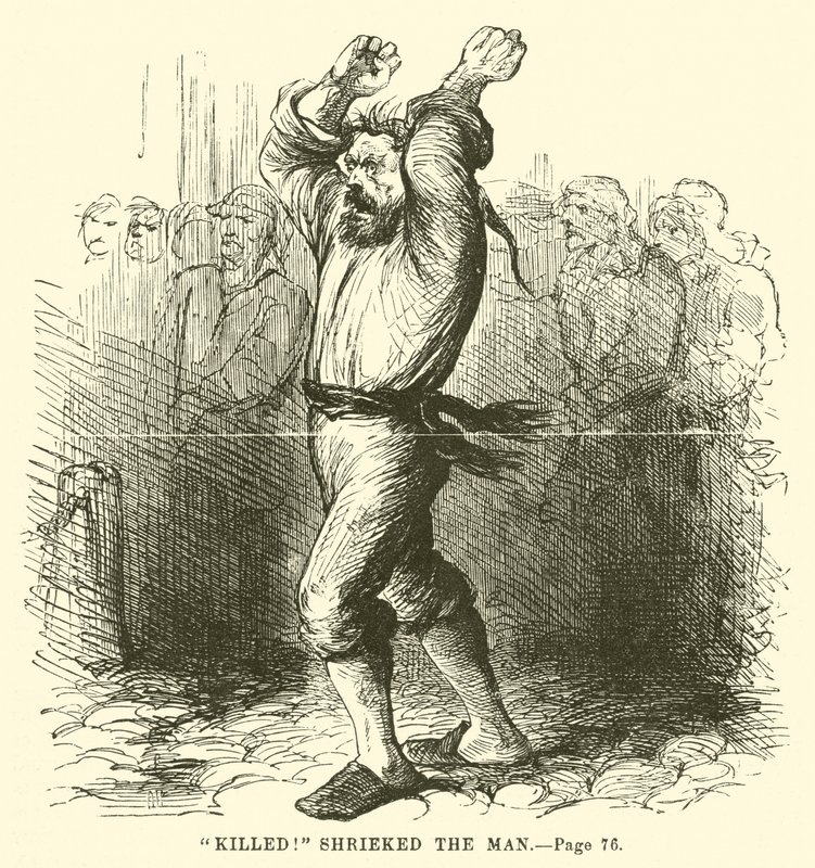 Ilustracja do Opowieści o dwóch miastach autorstwa Charlesa Dickensa autorstwa John McLenan