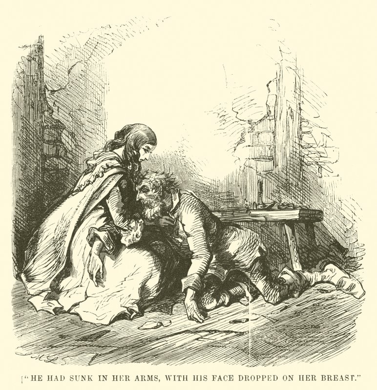 Ilustracja do Opowieści o dwóch miastach autorstwa Charlesa Dickensa autorstwa John McLenan