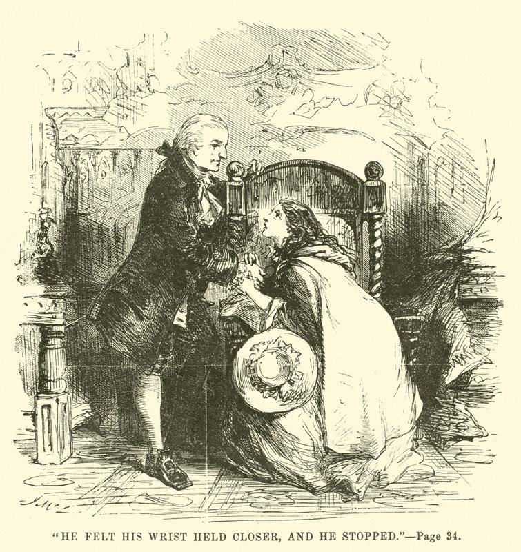 Ilustracja do Opowieści o dwóch miastach autorstwa Charlesa Dickensa autorstwa John McLenan