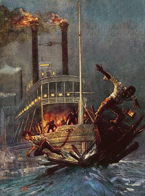 Huckleberry Finn autorstwa John Millar Watt