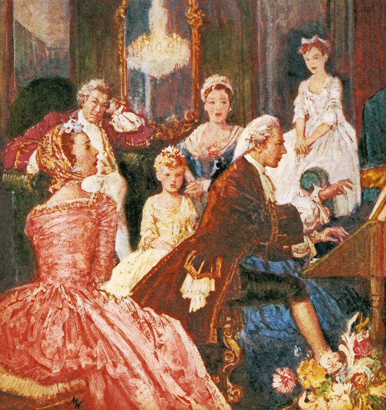 The Master Musician, Handel (kolorowa litografia) autorstwa John Millar Watt