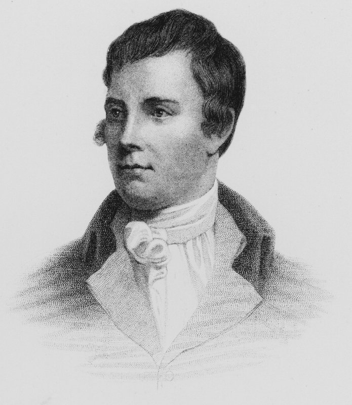 Portret Roberta Burnsa (grafika) autorstwa John Moyr (attr.to) Smith