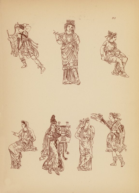 Starożytny grecki kostium kobiecy (litografia) autorstwa John Moyr Smith
