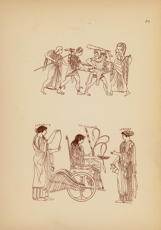 Starożytny grecki kostium kobiecy (litografia) autorstwa John Moyr Smith