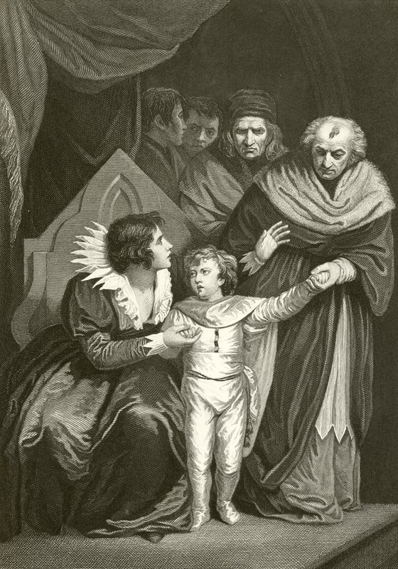 Elizabeth Woodville oddająca syna autorstwa John Opie