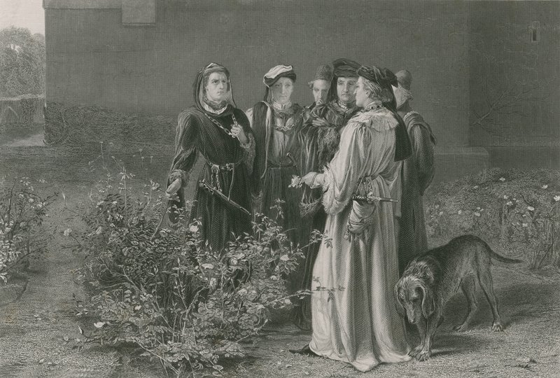 Scena w ogrodzie świątynnym, król Henryk VI, część pierwsza autorstwa John Pettie
