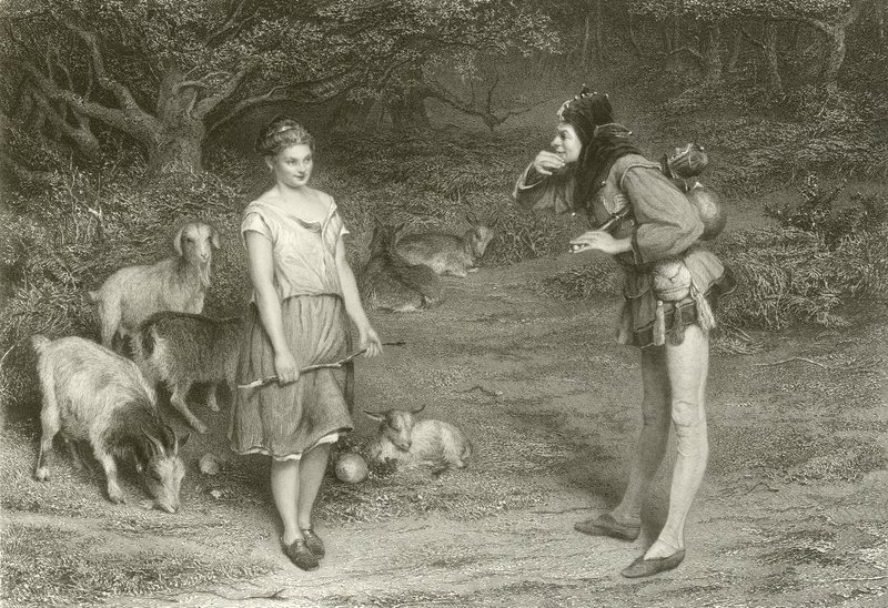 Touchstone i Audrey autorstwa John Pettie