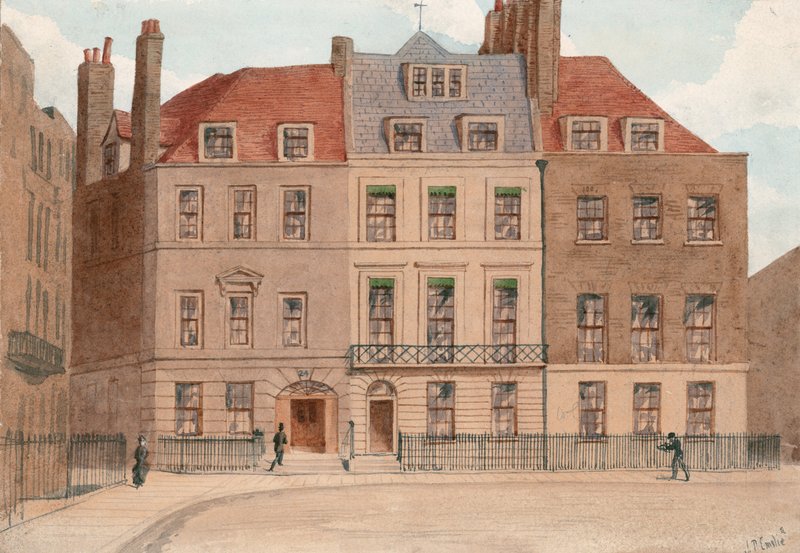 Plac Czerwonego Lwa, Holborn, Londyn. nr 22, 23 i 24 autorstwa John Phillipp Emslie