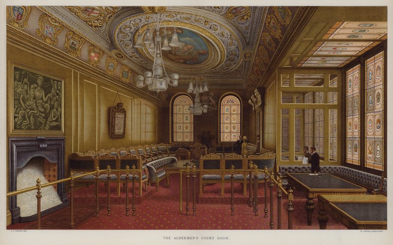 Sala Sądu Radnego. Guildhall, City of London autorstwa John Phillipp Emslie