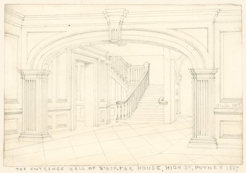 Hol wejściowy Fairfax House, High Street, Putney, Londyn autorstwa John Phillipp Emslie