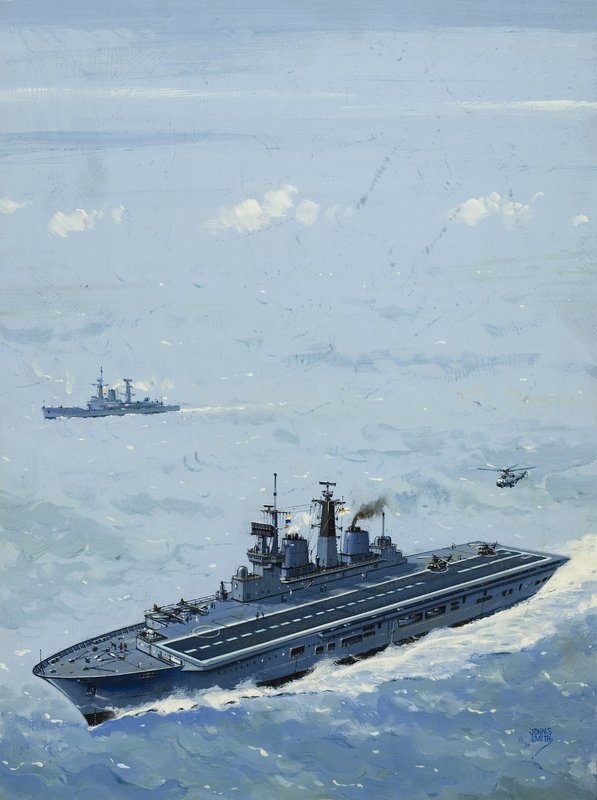 HMS Invincible (gwasz na papierze) autorstwa John S. Smith