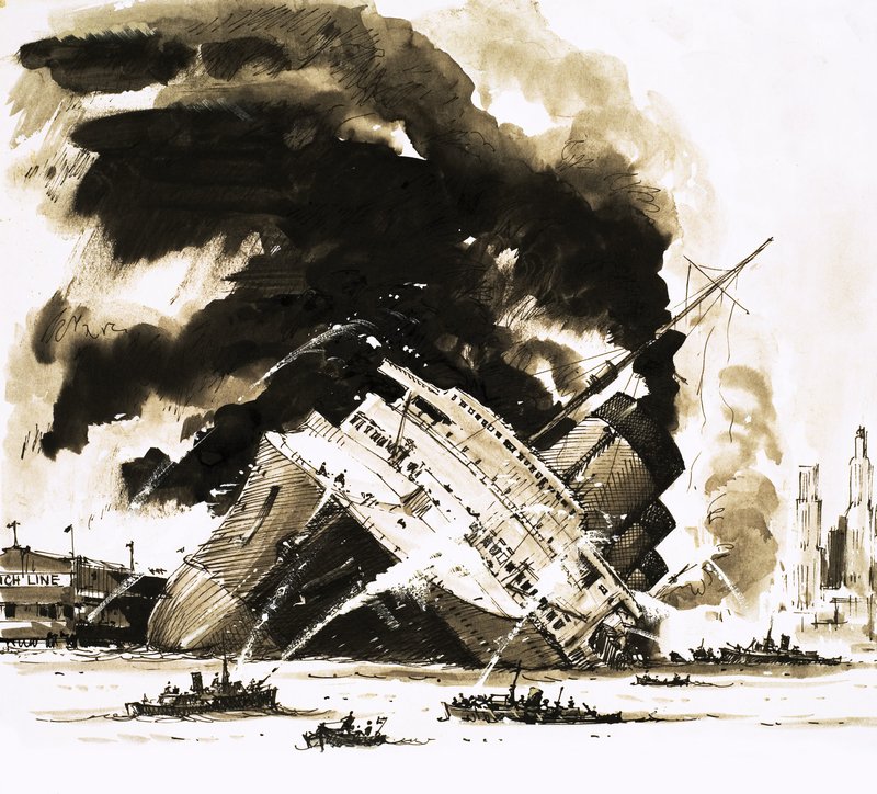The Great Steamers: Statek, który zginął w doku. Normandie autorstwa John S. Smith