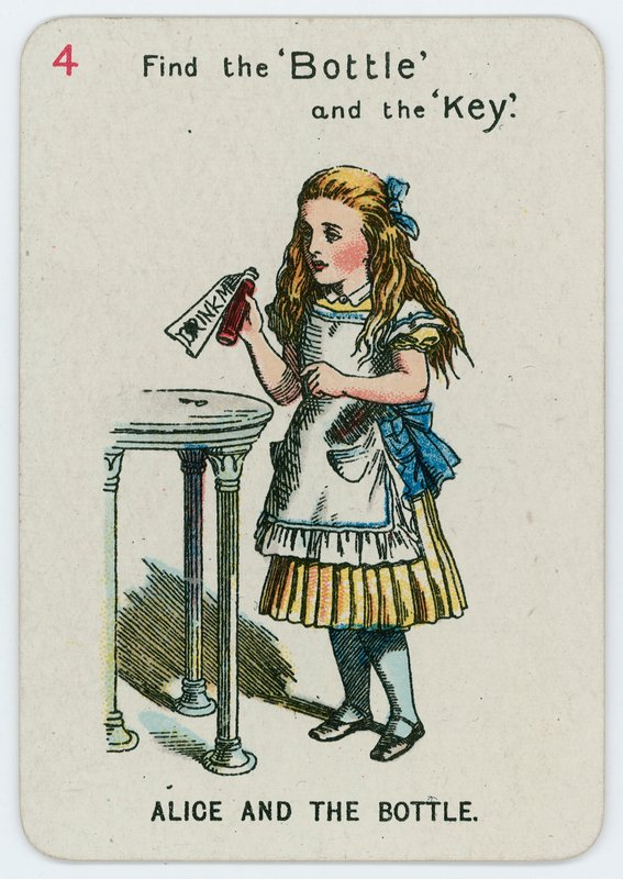 Alicja i Butelka autorstwa John Tenniel