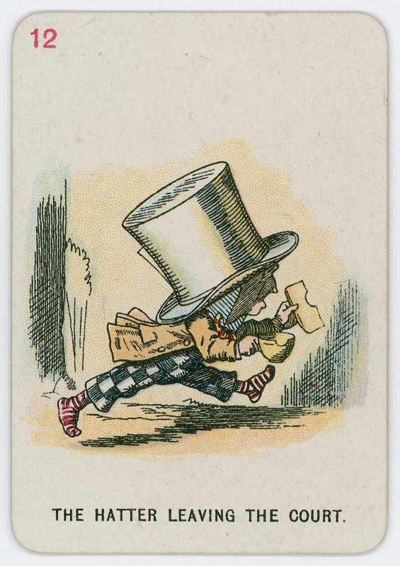 Kapelusznik opuszcza dwór autorstwa John Tenniel