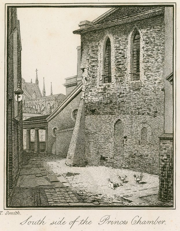 Południowa strona Komnaty Książąt, Westminster autorstwa John Thomas Smith