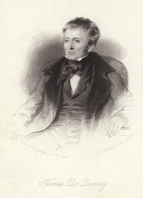 Thomas de Quincey, angielski autor autorstwa John Watson Gordon