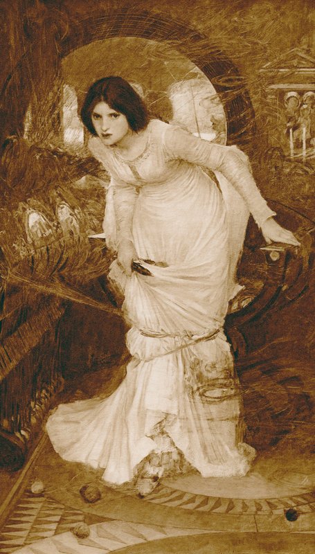 Pani Shalott (fotograwiura) autorstwa John William (after) Waterhouse
