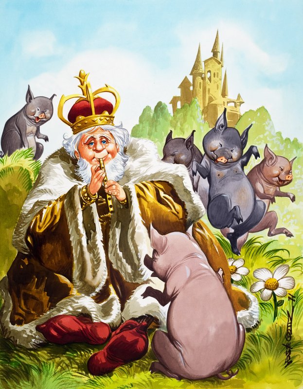 Magiczny gwizdek (gwasz na papierze) autorstwa Jose Ortiz