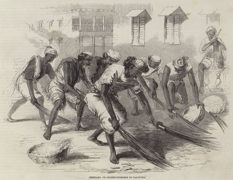 Mehtahowie, czyli zamiatacze ulic w Kalkucie autorstwa Joseph Austin Benwell