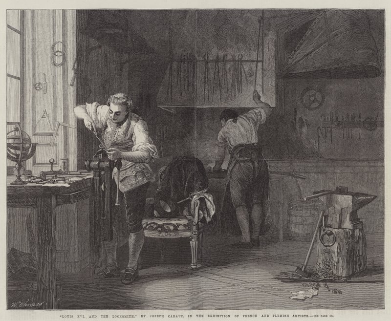 Ludwik XVI i ślusarz autorstwa Joseph Caraud