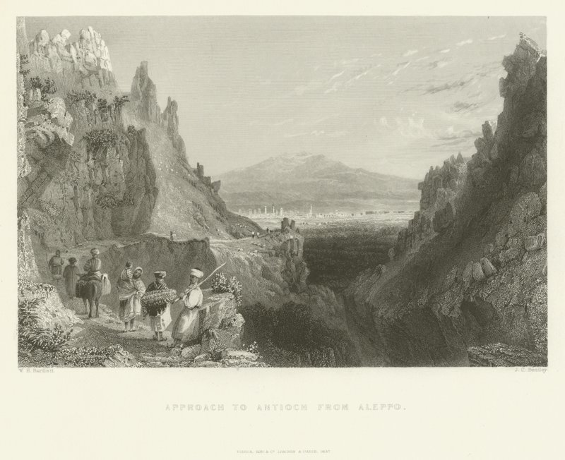 Podejście do Antiochii z Aleppo, 1837 autorstwa Joseph Clayton Bentley