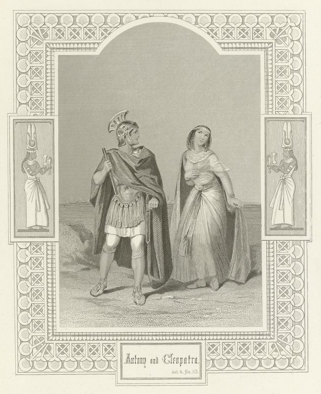 Antoniusz i Kleopatra, akt IV, scena X autorstwa Joseph Kenny Meadows