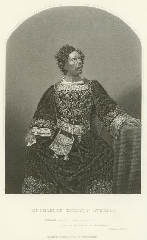 Pan Charles Dillon jako Otello, akt III, scena III autorstwa Joseph Kenny Meadows