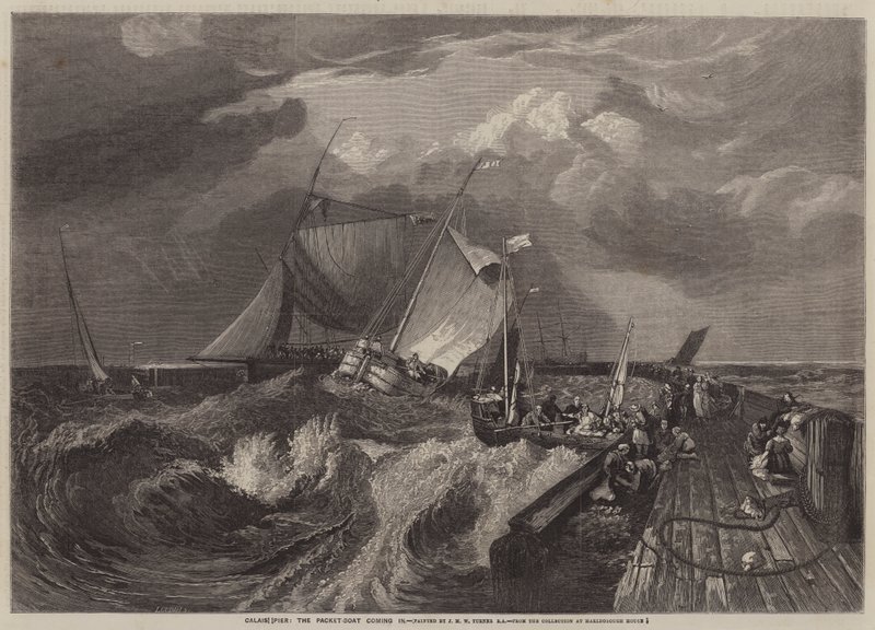 Molo w Calais, wpływający Packet-Boat autorstwa Joseph Mallord William Turner