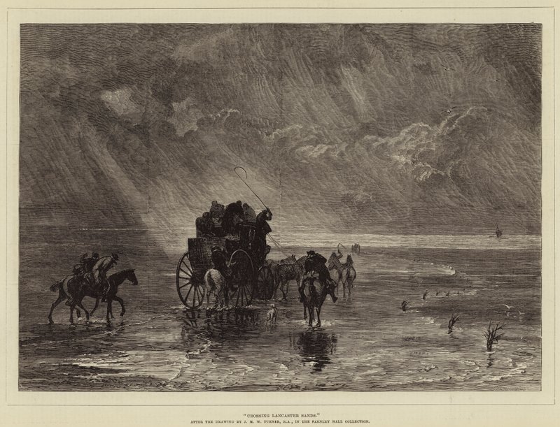 Przejście przez Piaski Lancaster autorstwa Joseph Mallord William Turner