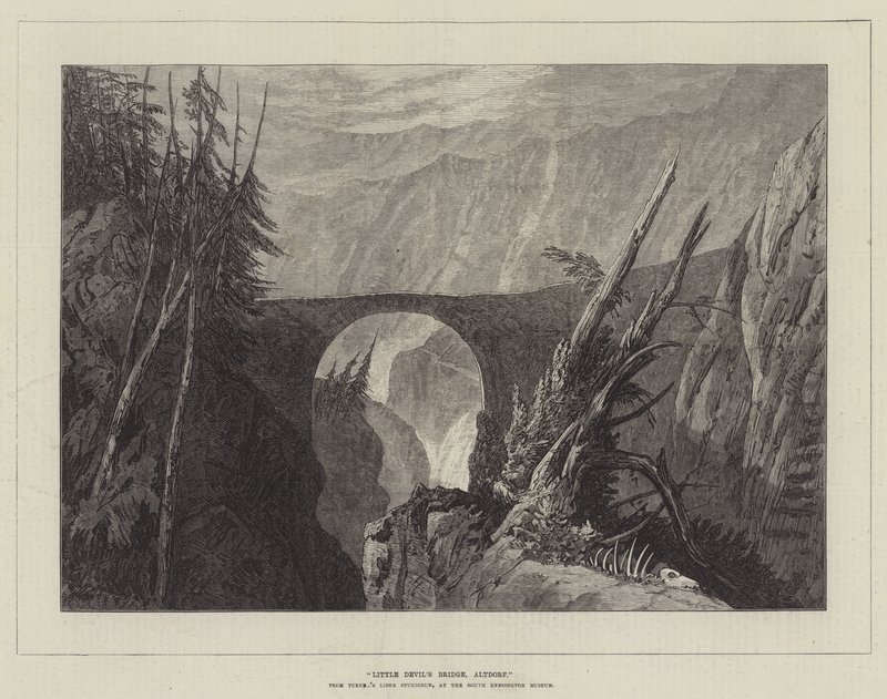 Most Małego Diabła, Altdorf autorstwa Joseph Mallord William Turner