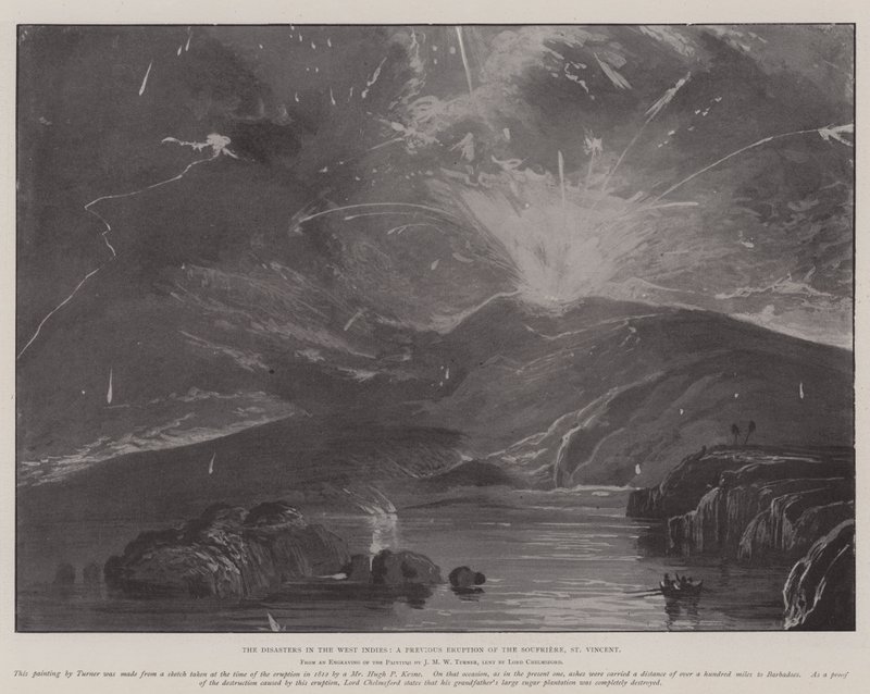 Katastrofy w Indiach Zachodnich, poprzednia erupcja Soufriere, St Vincent autorstwa Joseph Mallord William Turner