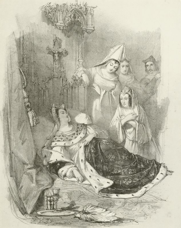 Śmierć Lady Anny autorstwa Joseph Nash