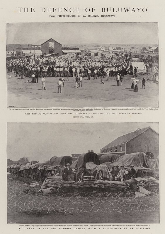 Obrona Bulawayo autorstwa Joseph Nash