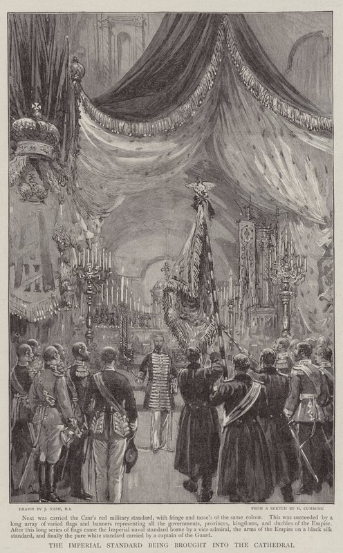 Imperialny sztandar wniesiony do katedry autorstwa Joseph Nash
