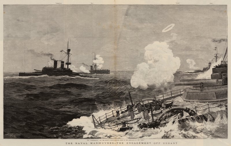 Manewry morskie, starcie pod Ushant autorstwa Joseph Nash