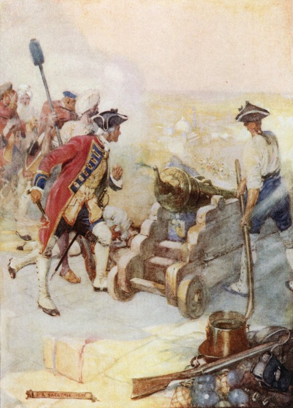 Clive sam strzelał z jednego z pistoletów autorstwa Joseph Ratcliffe Skelton