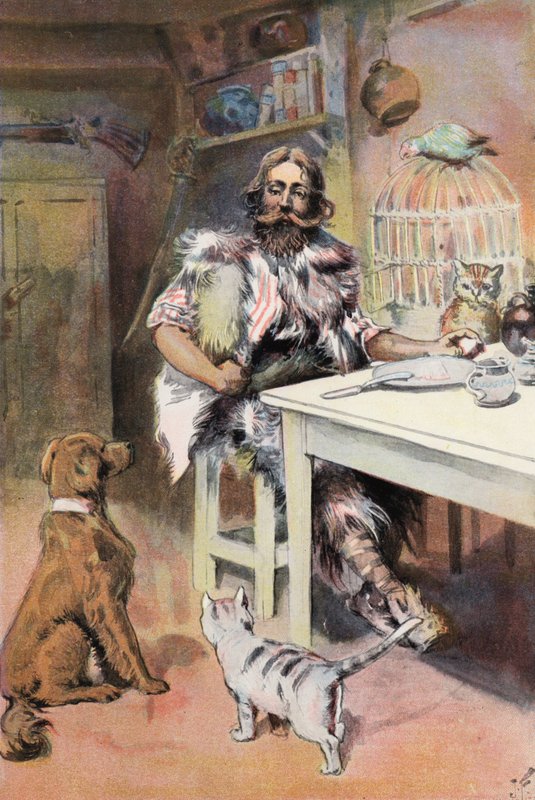 Robinson Crusoe: Jestem jak król (kolor lito) autorstwa Joseph (after) Finnemore