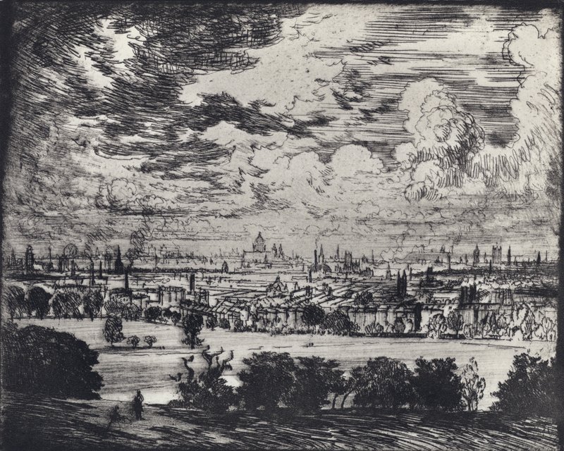 Londyn, nad Hampstead (lito) autorstwa Joseph (after) Pennell