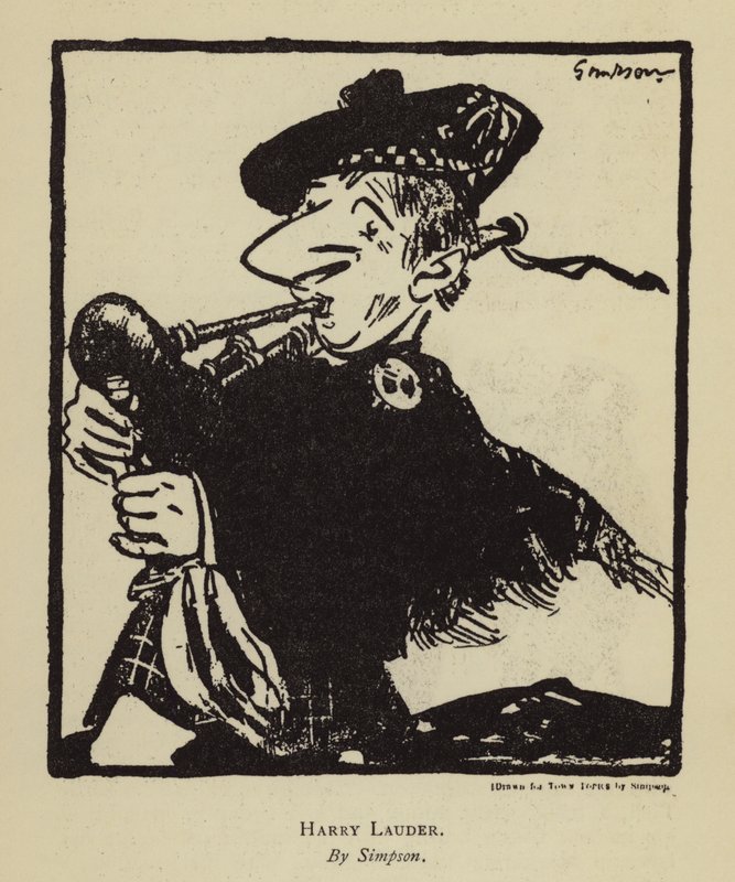 Harry Lauder, szkocki piosenkarz i komik (lito) autorstwa Joseph (after) Simpson