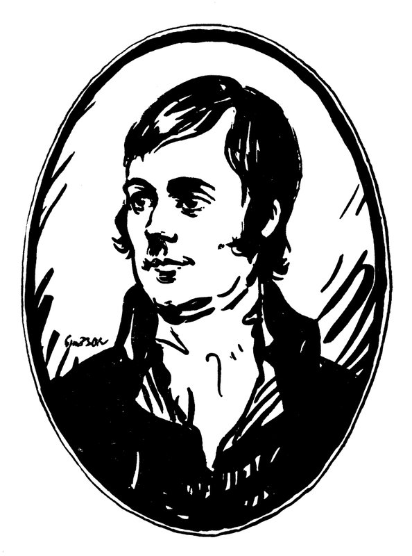 Robert Burns (kolor lito) autorstwa Joseph (after) Simpson