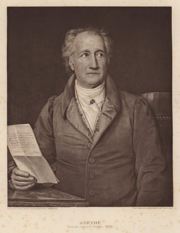 Johann Wolfgang von Goethe, niemiecki poeta i dramaturg autorstwa Joseph Carl (after) Stieler
