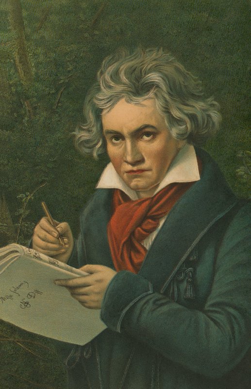 Ludwig van Beethoven (chromolitho) autorstwa Joseph Carl Stieler