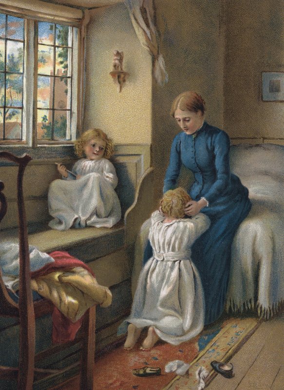 „Błogosław dziś wieczorem swoje małe owieczki” autorstwa Joseph Clark
