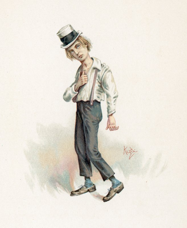 David Copperfield, ilustracja z "Character Sketches from Charles Dickens", ok. 1890 r. autorstwa Joseph Clayton Clarke