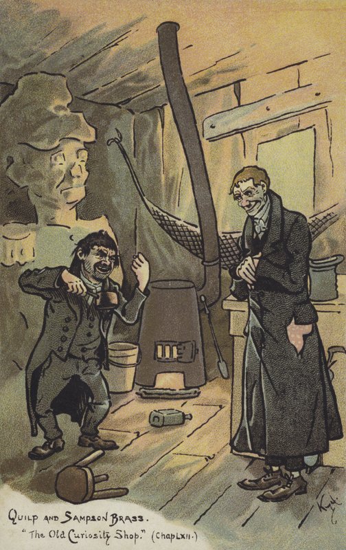 Quilp and Sampson Brass, stary sklep z ciekawostkami autorstwa Joseph Clayton Clarke